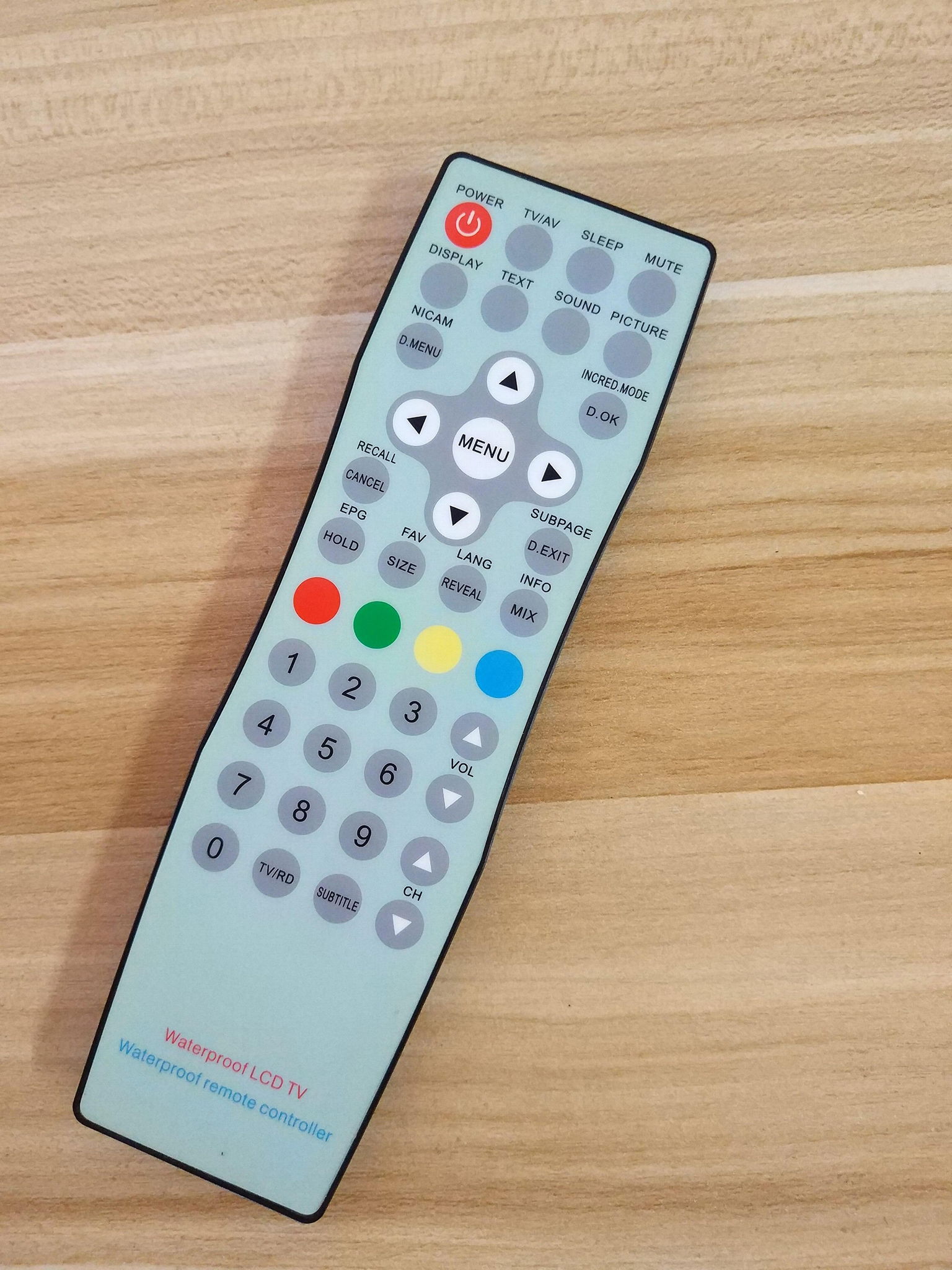 waterproof tv remote control