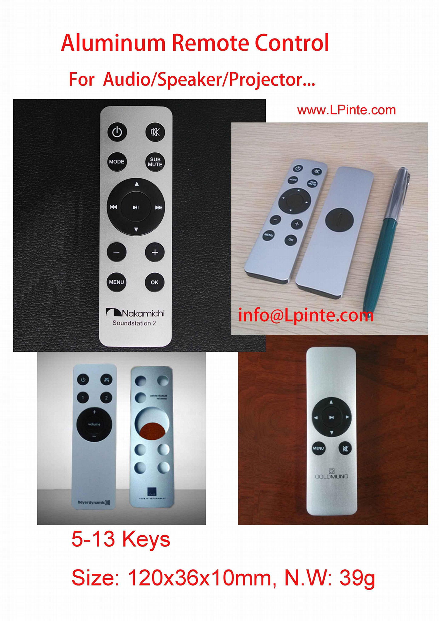 tv remote controller metal remote control A13 aluminum remote control meta 3