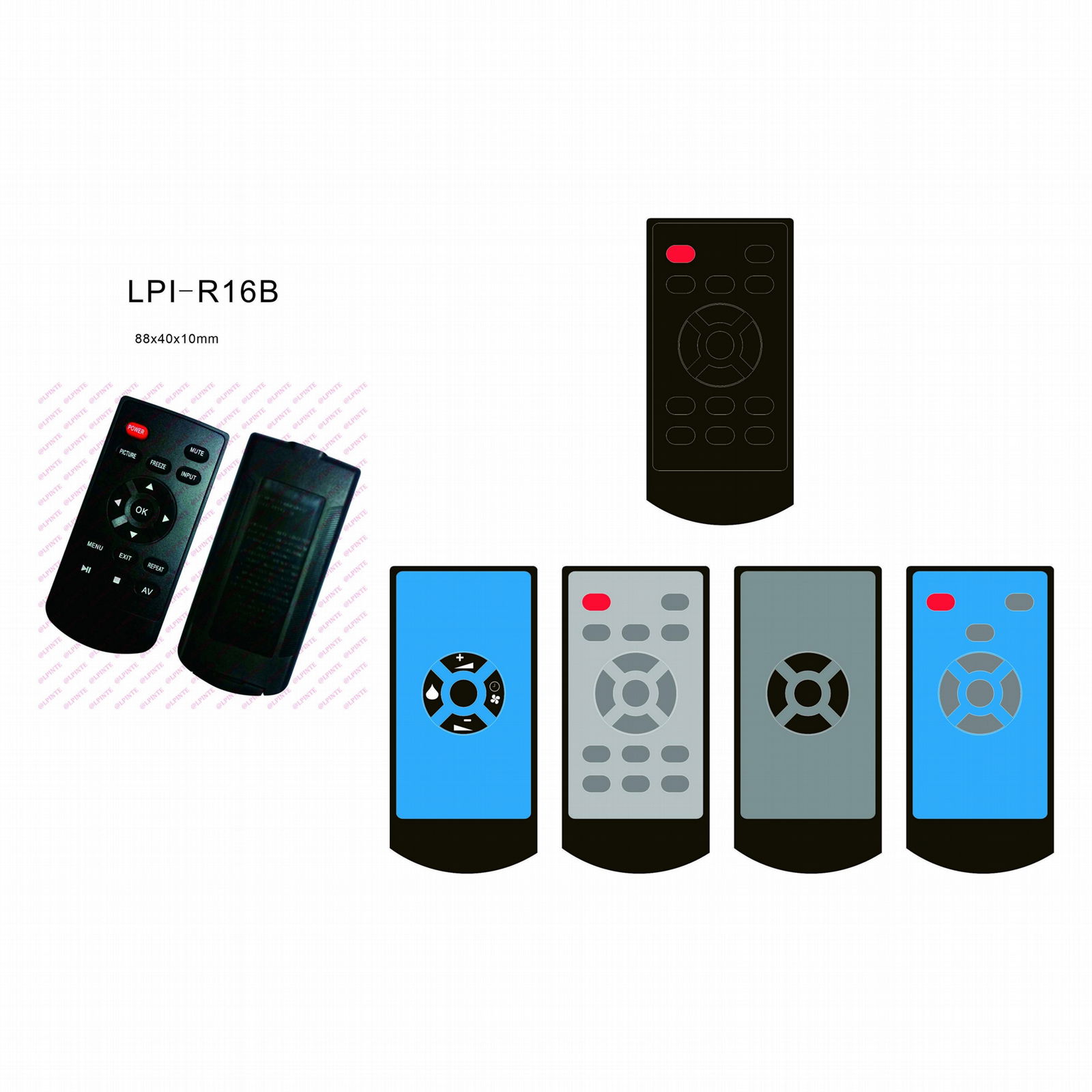 remote control afstandsbediening Fernbedienung LPI-R16B 3