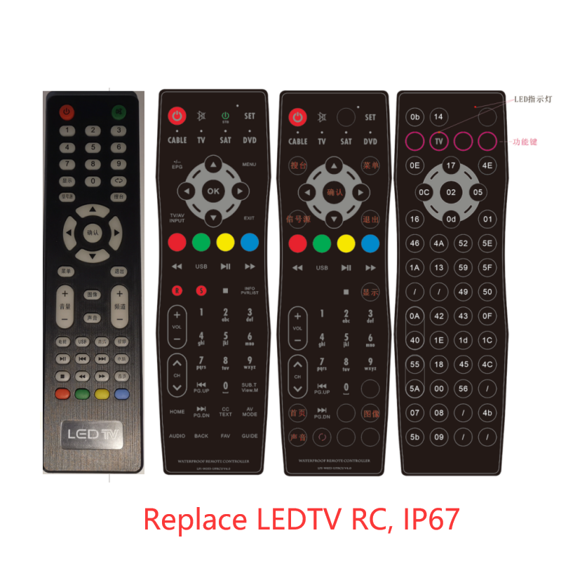 replace LEDTV remote control waterproof IP67