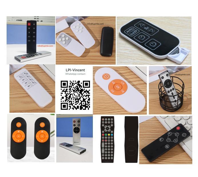 audio media tv remote control 7 keys rubber botton with holder LPI-R07B 5