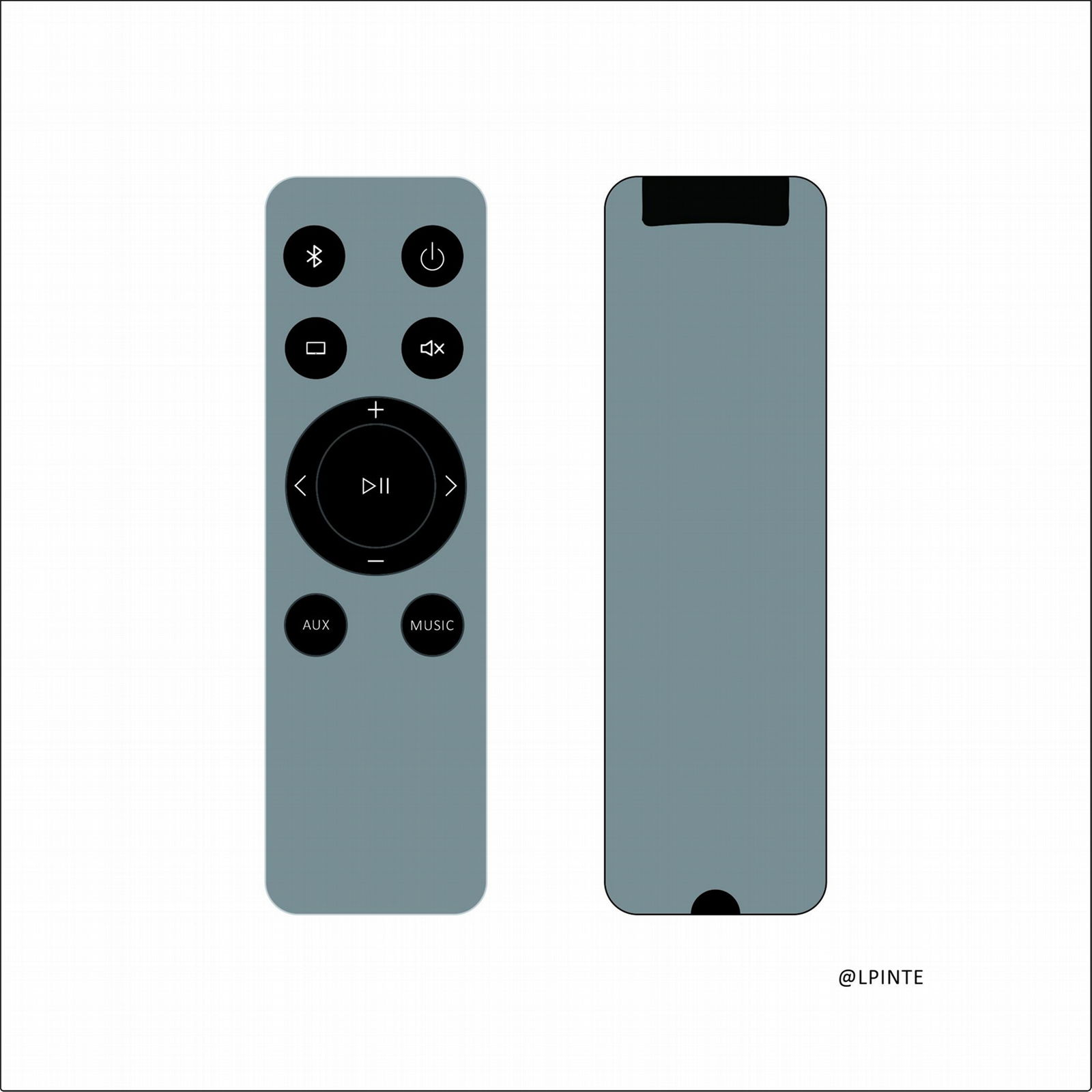 metal remote control for audio