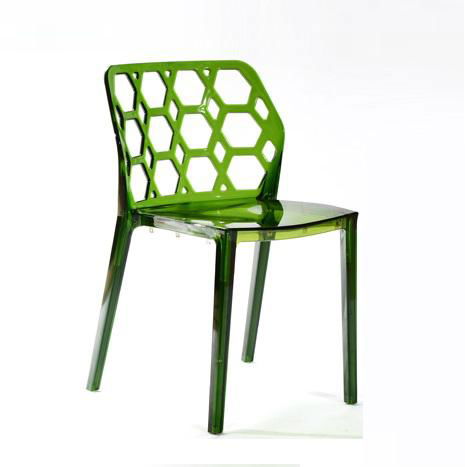 Clear Green Water Cube Leisure Plastic Chair