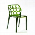 Clear Green Water Cube Leisure Plastic Chair 1