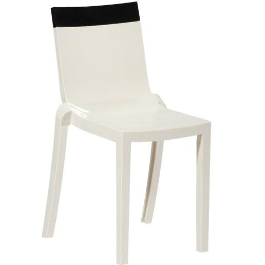 plastic clear stackable Hi cut chair furniture 3
