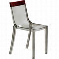 plastic clear stackable Hi cut chair furniture 4