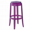 Plastic transparent Kartell Charles Ghost Stool