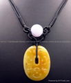 Yellow Colour Jade Crafts "Dragon"