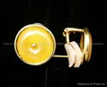 14K  Gold Honey Yellow Jade Earrings 1