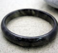 Burma Black Jadeite Jade Bangle Bracelet 57mm Jewelry 2