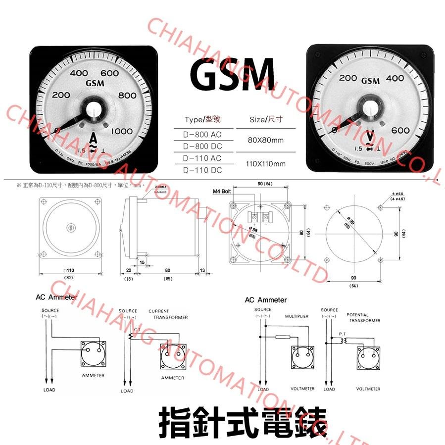 GSM 广角电流表 电压表  METER REALY D-800 D-110