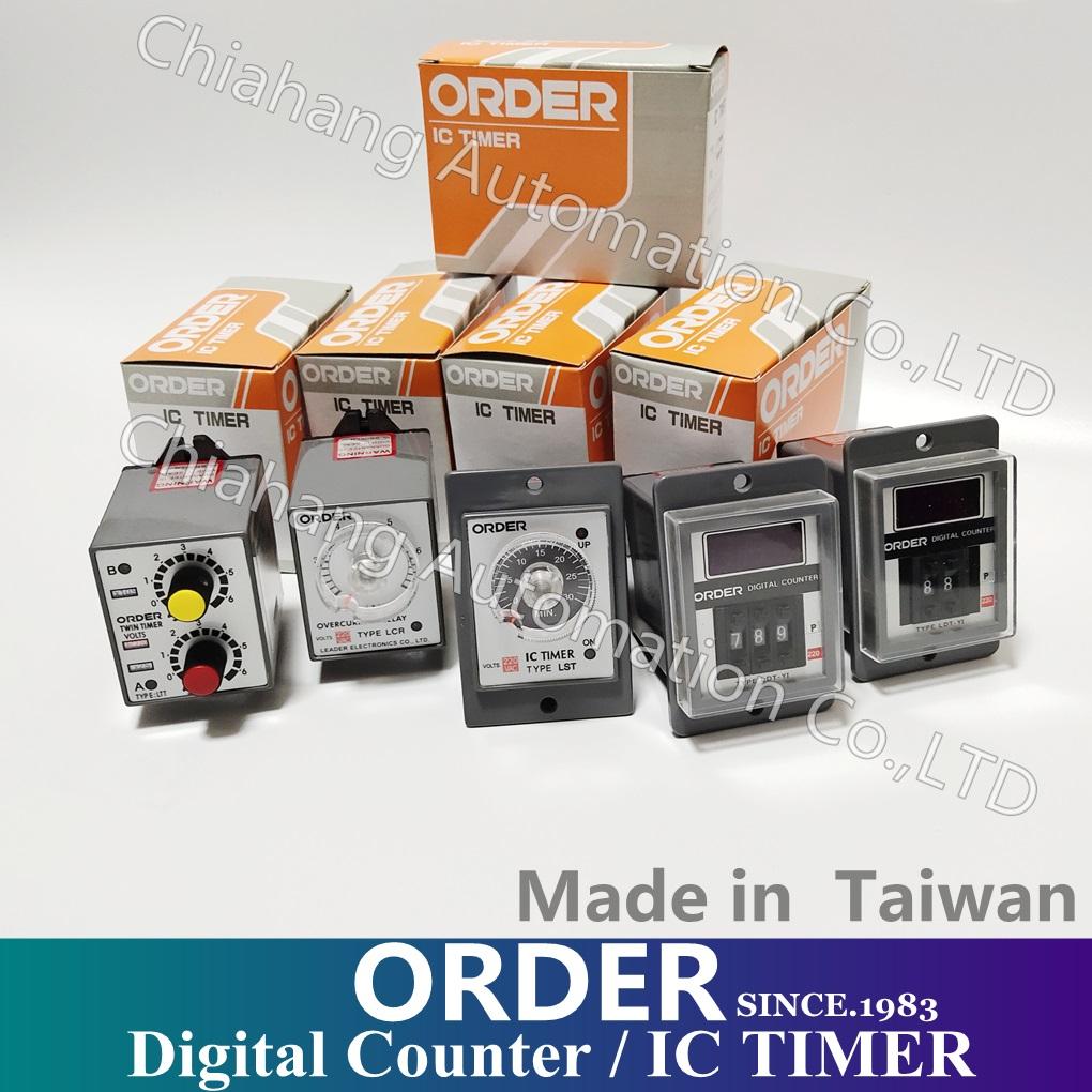 臺灣 ORDER 計時器 計數器 TIMER 時間繼電器 數顯式繼電器