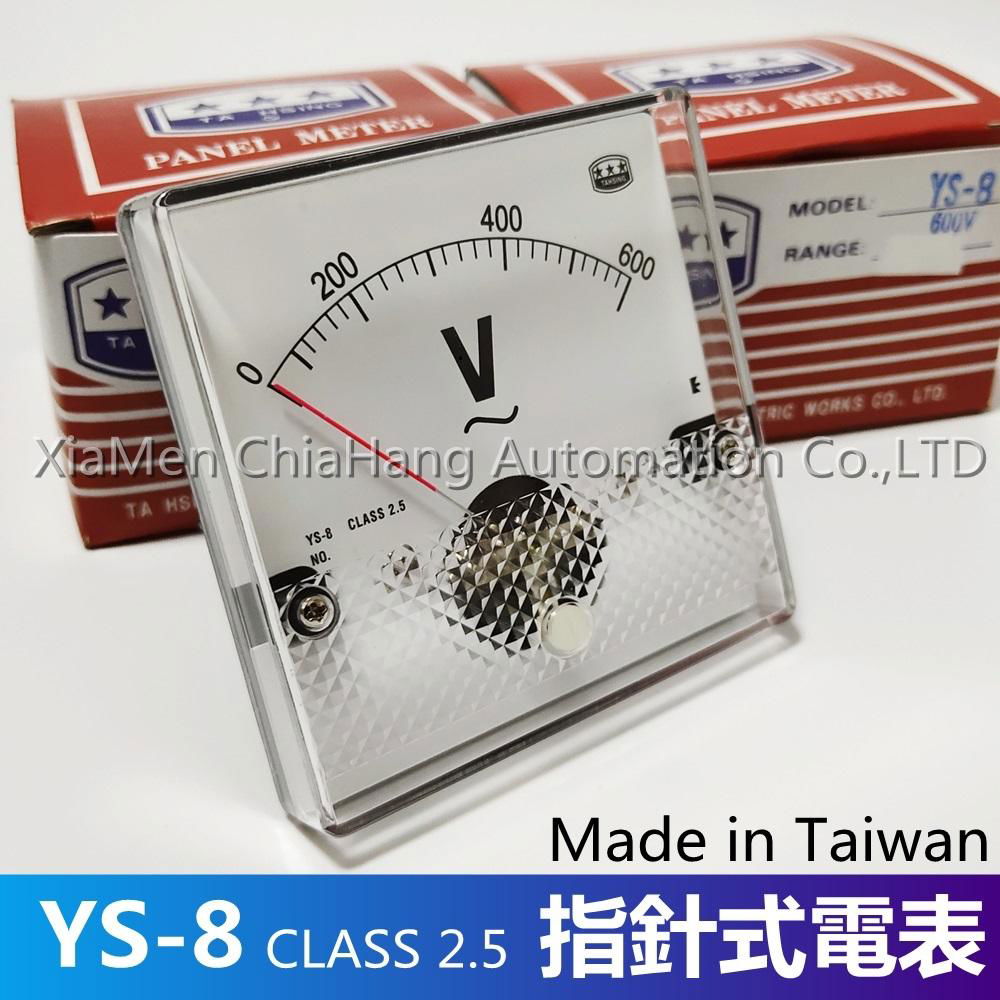 YS-8 Electric meter Ammeter Voltmeter Revolution table HZ table Pointer table TAIWAN ammeter TH-670 TH-50 TH-65 CALSS 2.5 