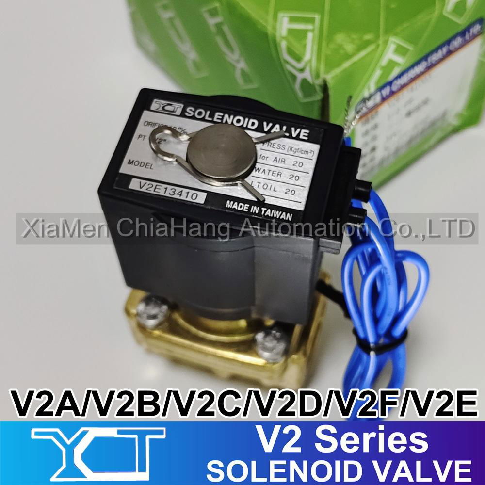 CHIAHANG TAIWAN YCT 1/4" V2E13210 3/8" V2E10310 1/2" V2E13410 LNT Kuna SOLENOID VALVE V2A102030-M V2A1020205A V2A702030-M V2A70203 V2A5N203 YI CHERNG-TSAY CO., LTD  