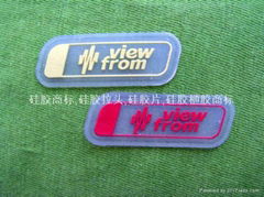 Transparent  silicone label,embossed