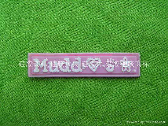 Transparent  silicone label,embossed logo, clear patch 3