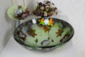 contemporary colorfull glass bowl with waterfall faucet  3