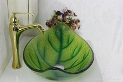 contemporary colorfull glass bowl with