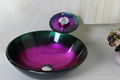 Contemporary Tempered Glass Vessel Sink