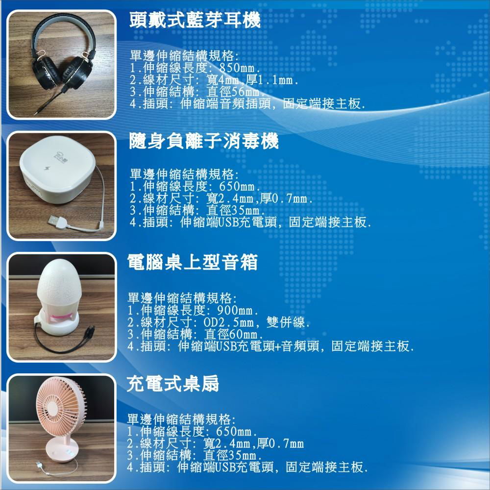 Unilateral retractable earphone (3D image) 4