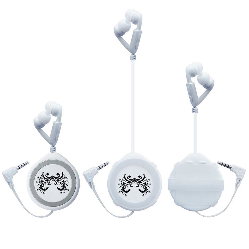 Unilateral retractable earphones (print pattern) 2