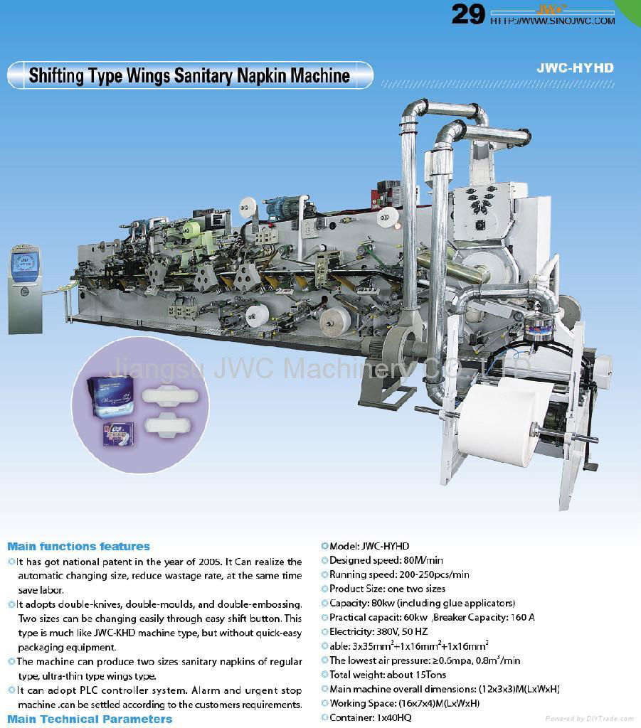 Auto shifting Sanitary napkin machine 3