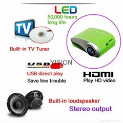  Mini LED Projector Support 1080P