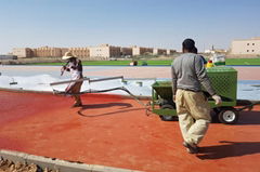 Sprayer machine for running track