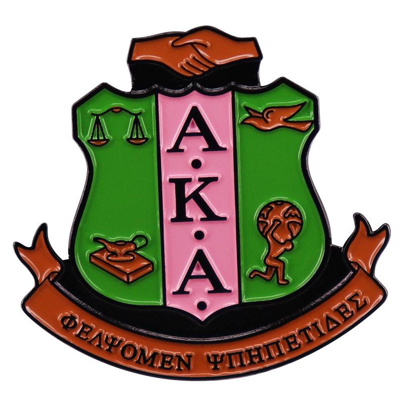 AKA Sorority Paraphernalia Brooch Pin for Women