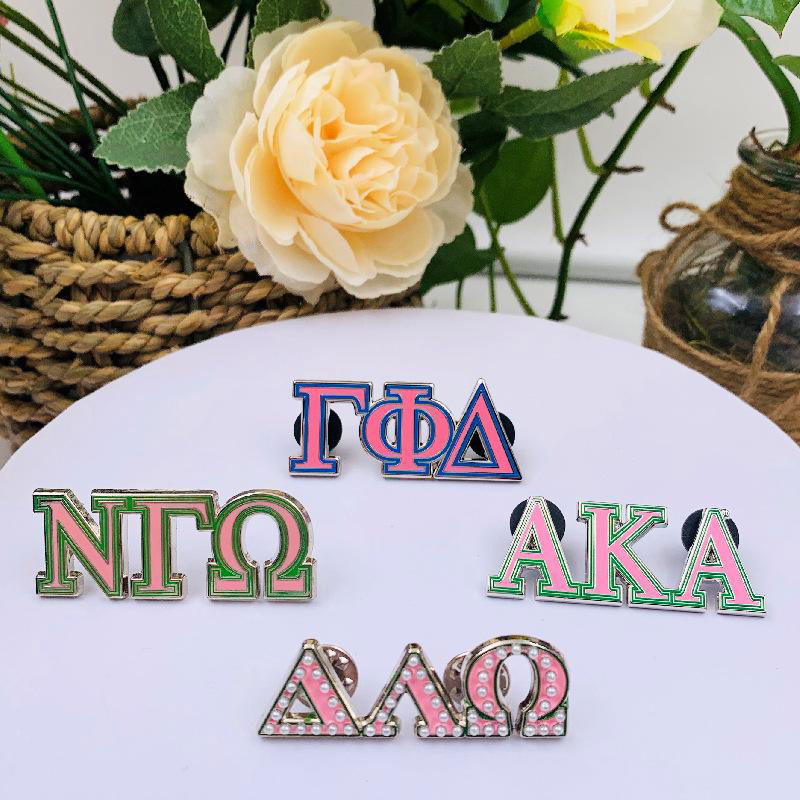 hard enamel greek letter sorority pin badge 2