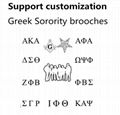 Delta sigma theta 1913 brooch greek sorority jewelry