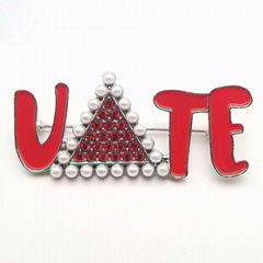 Delta Sigma Theta Brooch Pin DST Greek Sorority Jewelry