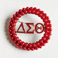 Delta Sigma Sorority Round Pearl Brooch