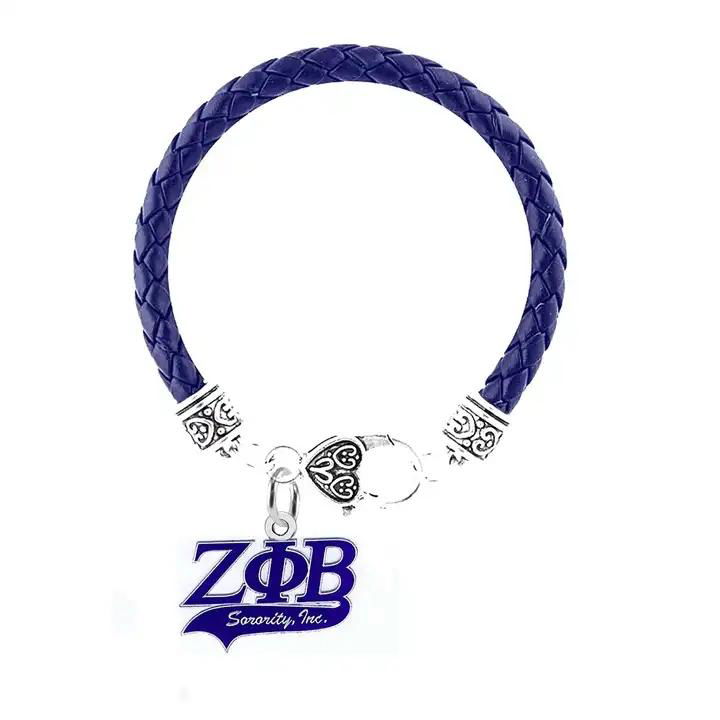 Zeta Phi Beta sorority inc charms leather bracelet 3