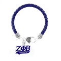 Zeta Phi Beta sorority inc charms leather bracelet