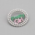 Pink and Green leaf pretty girl brooch AKA jewelry pin sorority Graduation gifts 2
