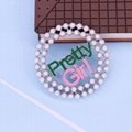 Pink and Green leaf pretty girl brooch AKA jewelry pin sorority Graduation gifts 6