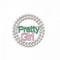 Pink and Green leaf pretty girl brooch AKA jewelry pin sorority Graduation gifts 1