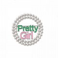 Pink and Green leaf pretty girl brooch AKA jewelry pin sorority Graduation gifts