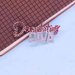 Sorority Letters Devastating Diva Pin Brooches Jewelry