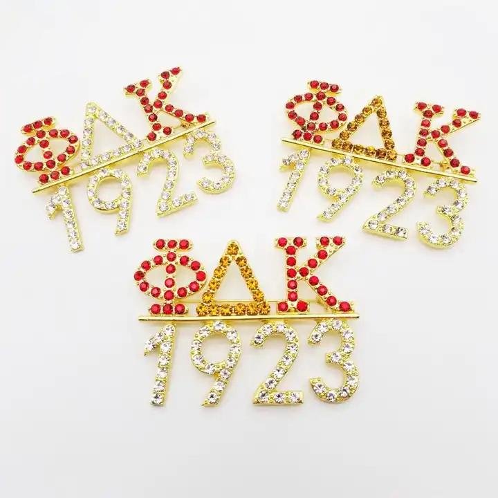 Greek Letter Sorority Number 1923 Brooches For Rhinestone 4