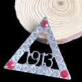  DELTA DST Metal letter Brooch pin