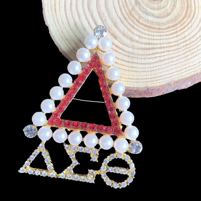  DELTA DST Metal letter Brooch pin 4