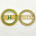  green and yellow sorority xho letter blanket chi eta phi custom  brooch chum  8