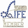 zeta phi beta dove logos ZPB member life pendant sorority pin brooch 3