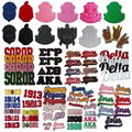 Chenille AKA Since 1908 DST Since 1913 with Tail Alpha Delta Sorority Patches 4