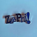 Sorority ZZZPHI Lapel pin brooch Blue Letters Enamel Rhinestones Brooch 2