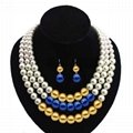 3 Layers Pearl Necklace Earring Jewelry Set Zeta Sorority 7