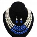  3 Layers Pearl Necklace Earring Jewelry Set Zeta Sorority 8