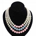  3 Layers Pearl Necklace Earring Jewelry Set Zeta Sorority